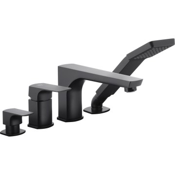 KFA Armatura 5535-210-81 - Badkraan 4-gats MOKAIT messing/mat zwart