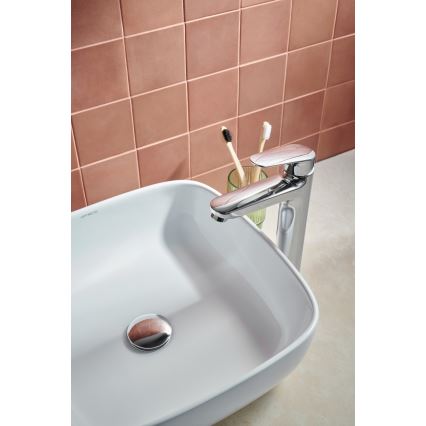 KFA Armatura 5552-712-00 - Wastafelmengkraan + afvoer met overloop OTAVA 30,2 cm glanzend chroom