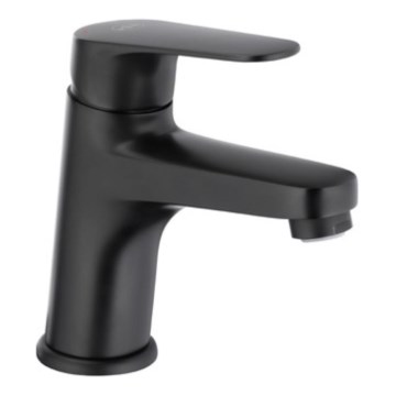KFA Armatura 5552-815-81 - Wastafelmengkraan + overloopafvoer OTAVA 15 cm mat zwart
