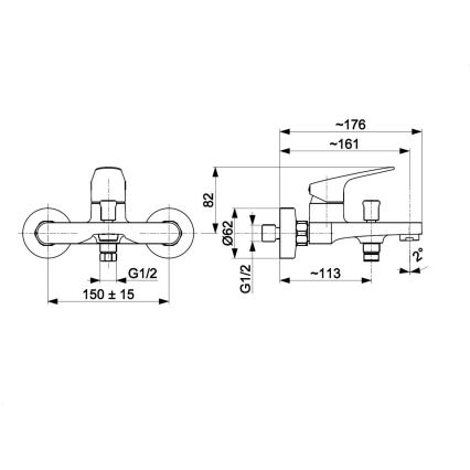 KFA Armatura 5554-010-81 - Badkraan OTAVA mat zwart