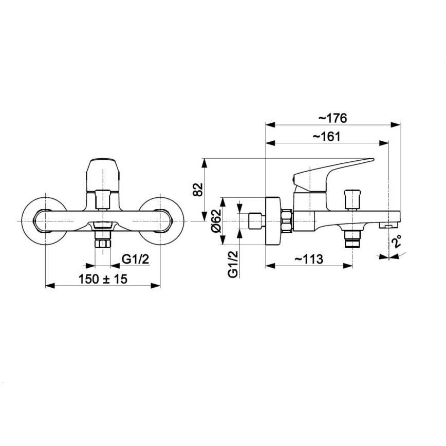 KFA Armatura 5554-010-81 - Badkraan OTAVA mat zwart
