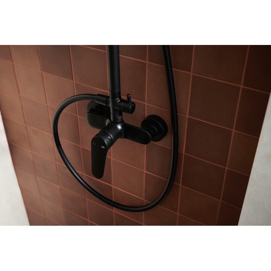 KFA Armatura 5556-910-81 - Doucheset met kraan OTAVA messing/mat zwart