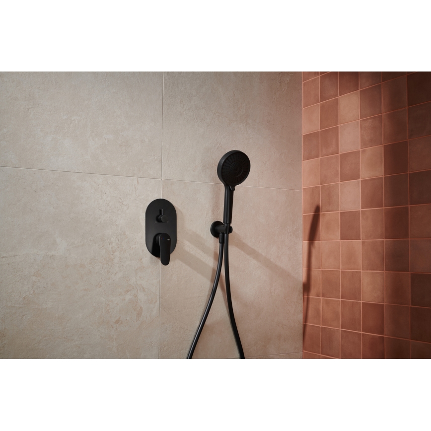 KFA Armatura 5559-501-81 - Doucheset met inbouwkraan OTAVA mat zwart