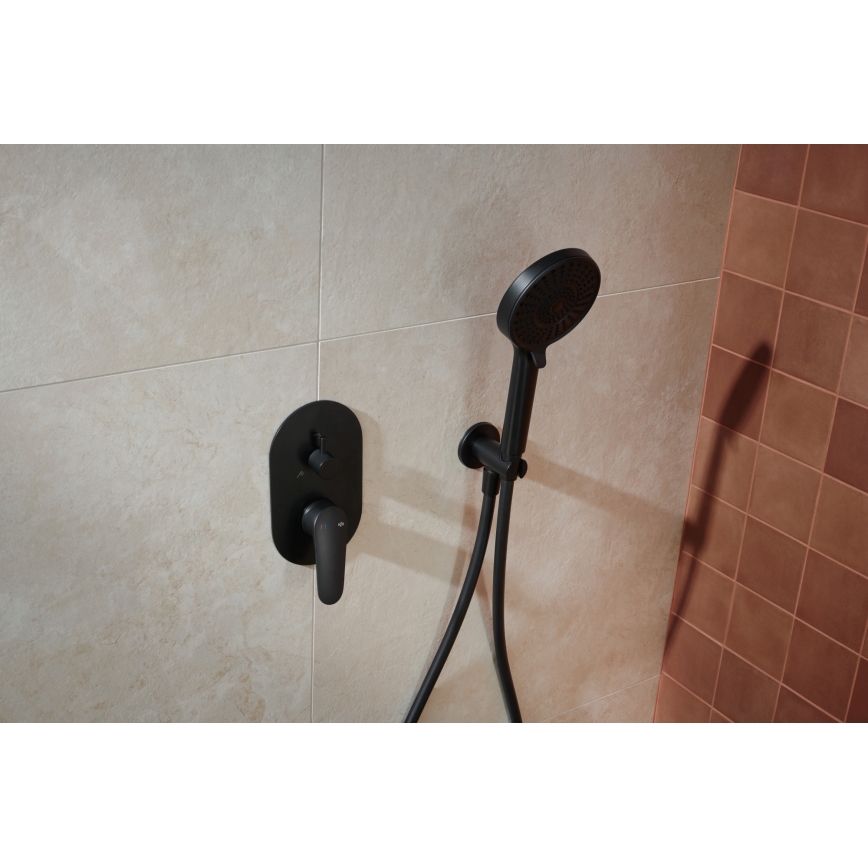 KFA Armatura 5559-501-81 - Doucheset met inbouwkraan OTAVA mat zwart