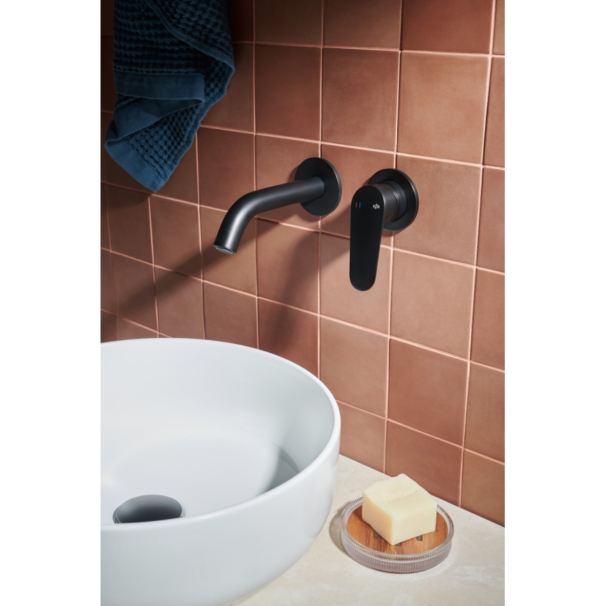 KFA Armatura 5559-810-81 - Inbouw wastafelkraan OTAVA mat zwart
