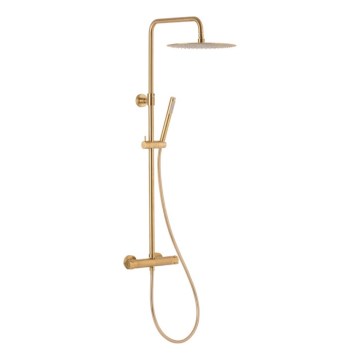 KFA Armatura 5736-920-31 - Douche set met thermostatische kraan MOZA geborsteld goud