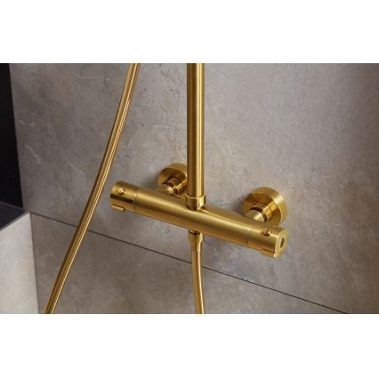 KFA Armatura 5736-920-31 - Doucheset met thermostaatkraan MOZA Grond goud