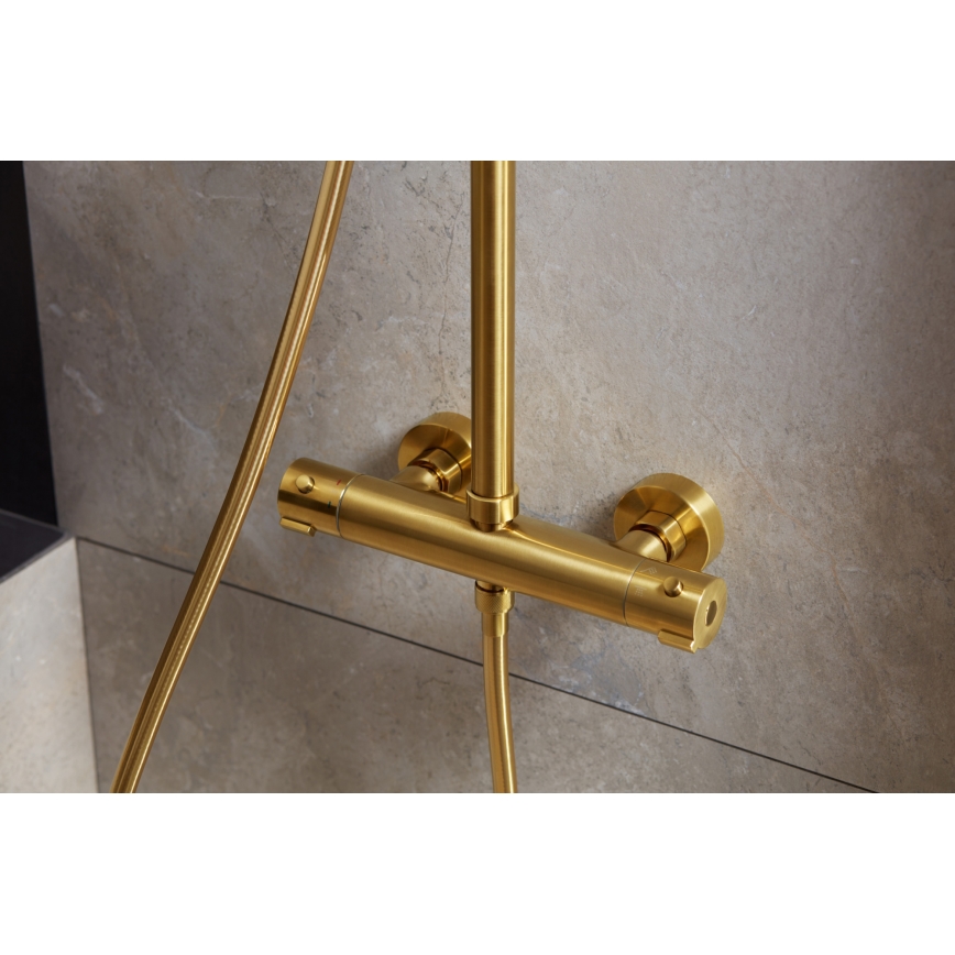 KFA Armatura 5736-920-31 - Doucheset met thermostaatkraan MOZA Grond goud