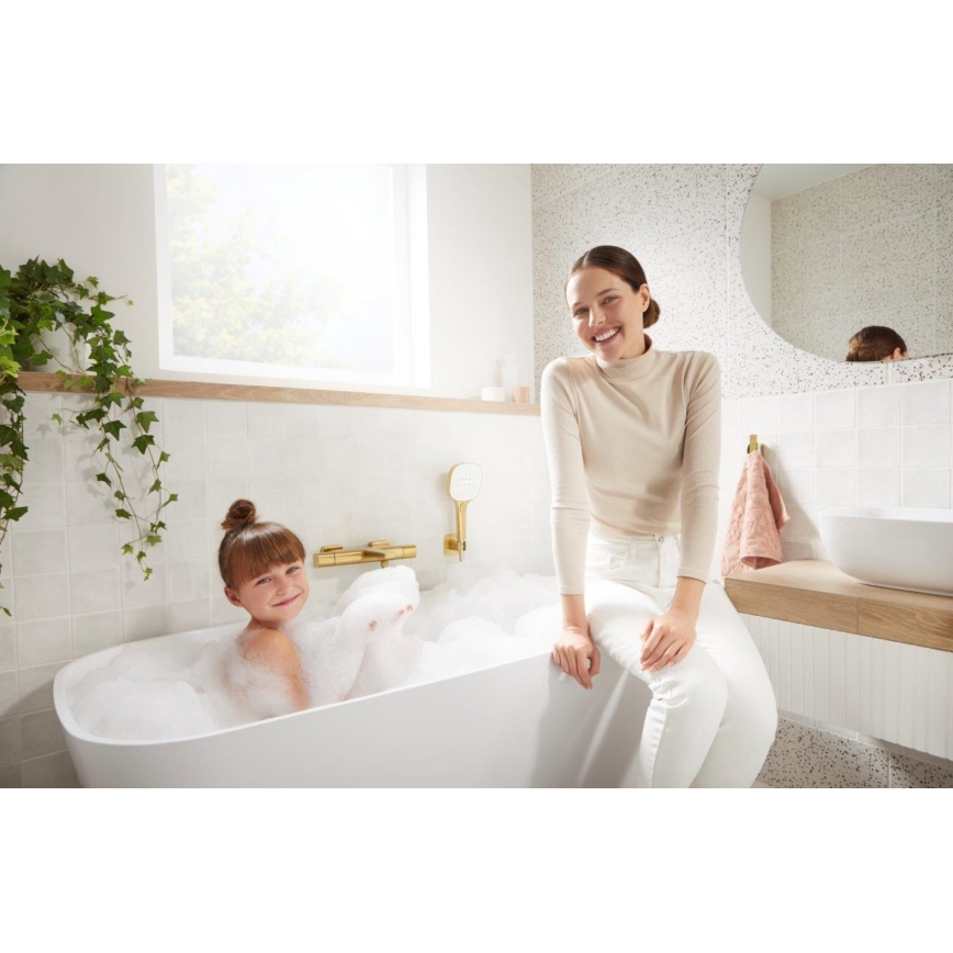 KFA Armatura 5754-010-31 - Thermostatische badmengkraan MALAGA, geborsteld goud