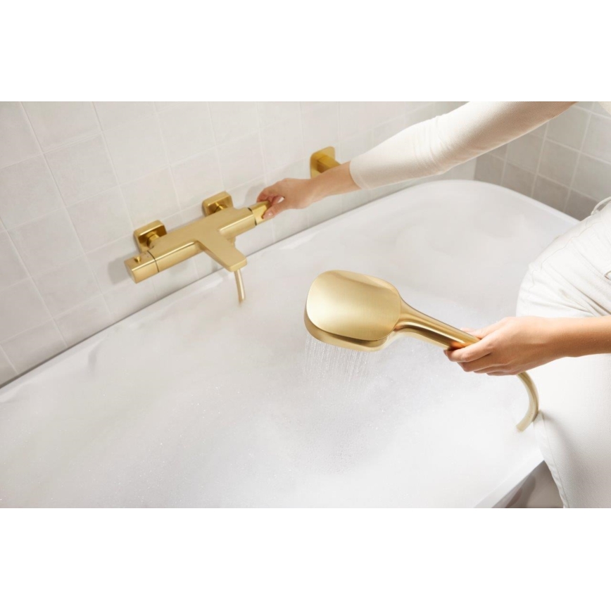 KFA Armatura 5754-010-31 - Thermostatische badmengkraan MALAGA, geborsteld goud