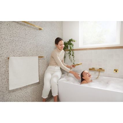 KFA Armatura 5754-010-31 - Thermostatische badmengkraan MALAGA, geborsteld goud