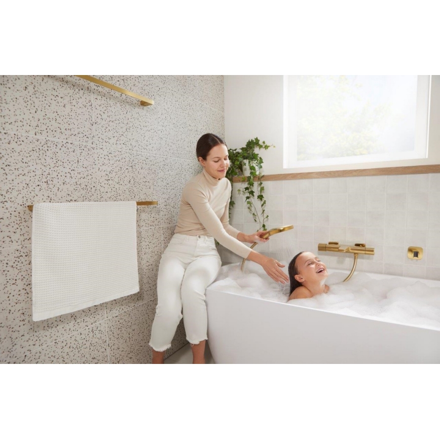 KFA Armatura 5754-010-31 - Thermostatische badmengkraan MALAGA, geborsteld goud