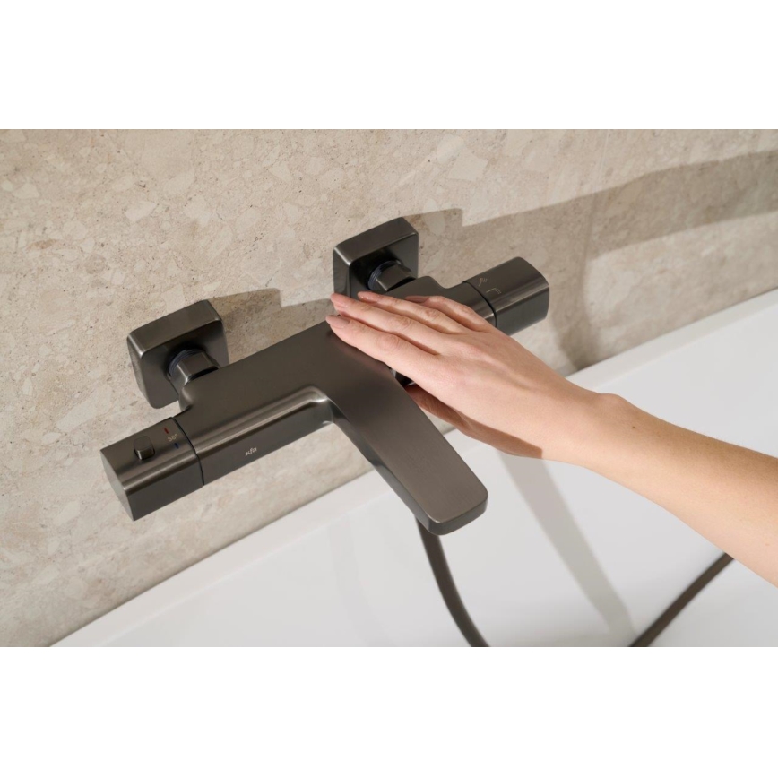KFA Armatura 5754-010-61 - Thermostatische badkraan MALAGA metallic grijs