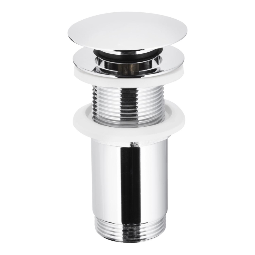 KFA Armatura 660-253-00 - Afvoerputje zonder overloop CLICK-CLACK diameter 6,6 cm glanzend chroom