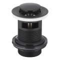 KFA Armatura 660-354-81 - Wastafel afval met overloop CLICK-CLACK diameter 6,2 cm messing/mat zwart