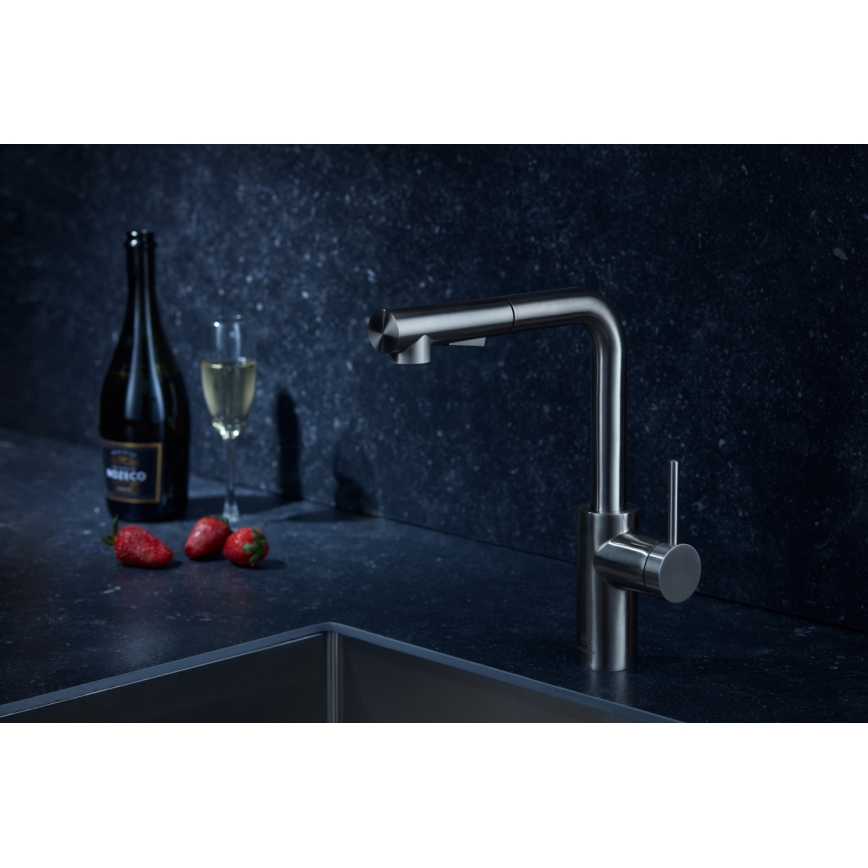KFA Armatura 6623-110-22 - Kraan voor gootsteen met uittrekbare sproeier DUERO BASIC roestvrij