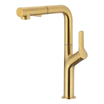 KFA Armatura 6623-220-31 - Kraan voor gootsteen met uittrekbare sproeier DUERO DESIGN roestvrij/Grond goud