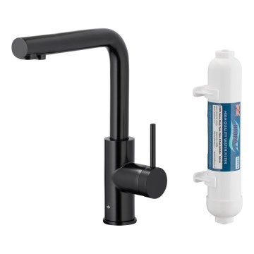 KFA Armatura 6623-912-81 - Gefilterd water kraan DUERO PURE roestvrij/mat zwart + filter