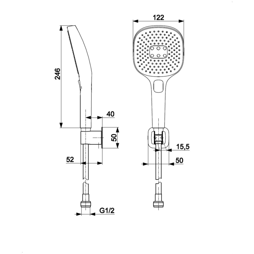 KFA Armatura 841-255-00 - Doucheset MALAGA glanzend chroom