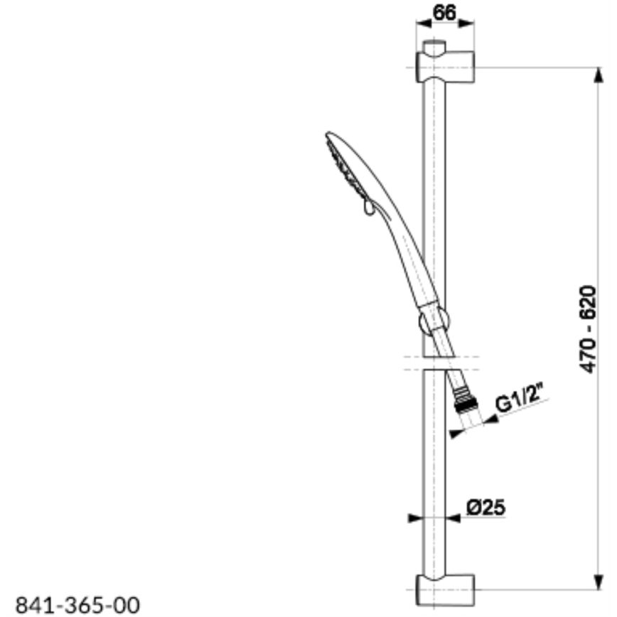 KFA Armatura 841-365-81 - Doucheset MOZA messing/mat zwart