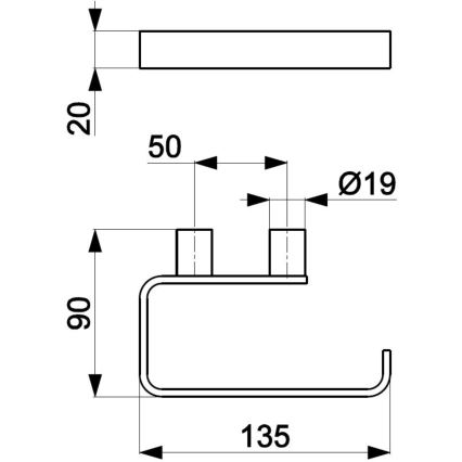 KFA Armatura 864-022-00 - Toiletpapierhouder glanzend chroom