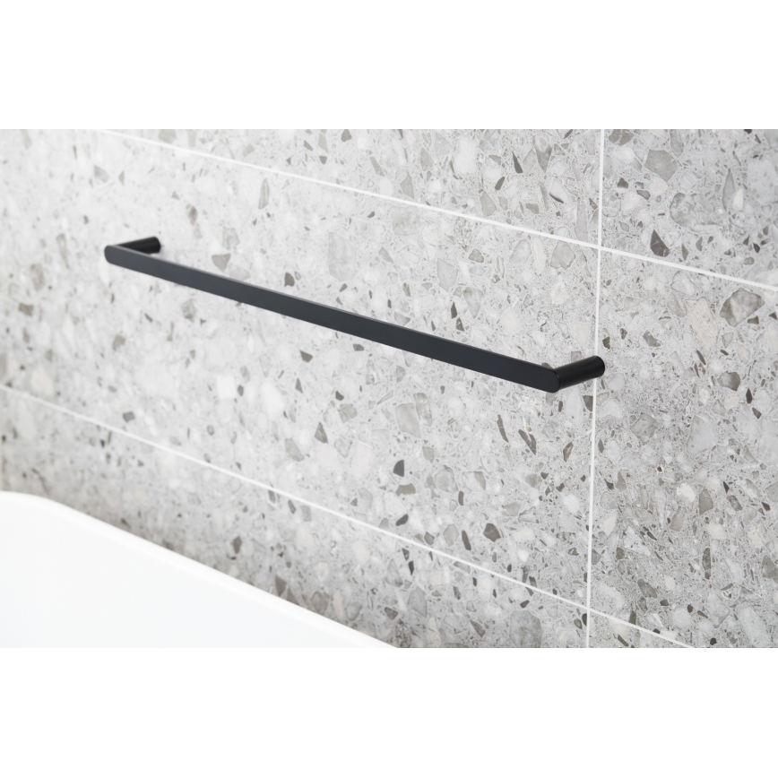 KFA Armatura 864-025-81 - Handdoekhouder voor aan de muur 24 cm roestvrij/mat zwart