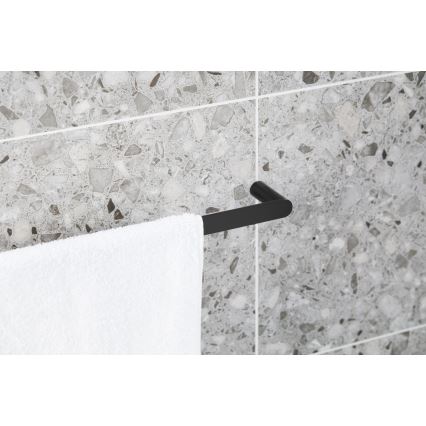 KFA Armatura 864-026-81 - Handdoekhouder voor aan de muur 47 cm roestvrij/mat zwart
