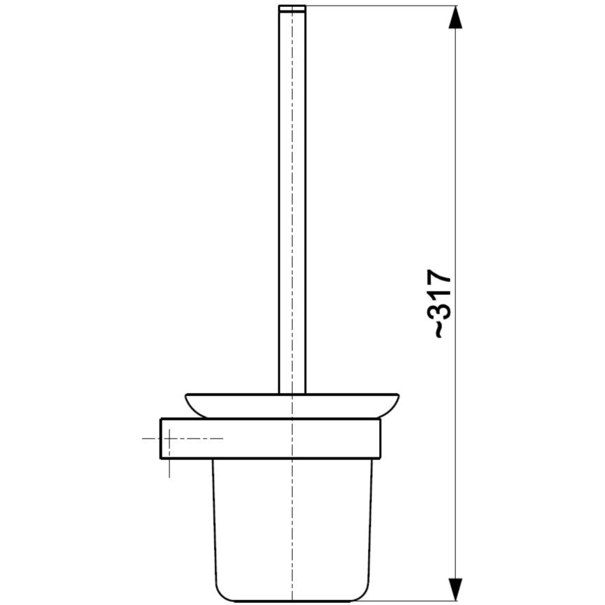 KFA Armatura 864-031-81 - Wandgemonteerde toiletborstel mat zwart
