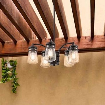 Kichler - Buiten hanglamp op een paal LYNDON 5xE27/60W/230V IP44