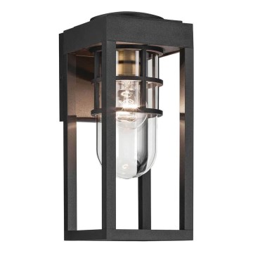 Kichler - Buitenwandlamp HONE S 1xE27/60W/230V IP44 zwart