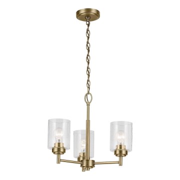 Kichler - Hanglamp aan een ketting WINSLOW 3xE27/60W/230V diameter 45,8 cm messing