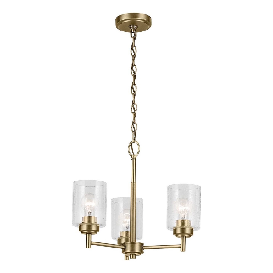 Kichler - Hanglamp aan een ketting WINSLOW 3xE27/60W/230V diameter 45,8 cm messing