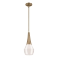 Kichler - Hanglamp met vaste pendel DEELA 1xE27/60W/230V diameter 17,8 cm messing