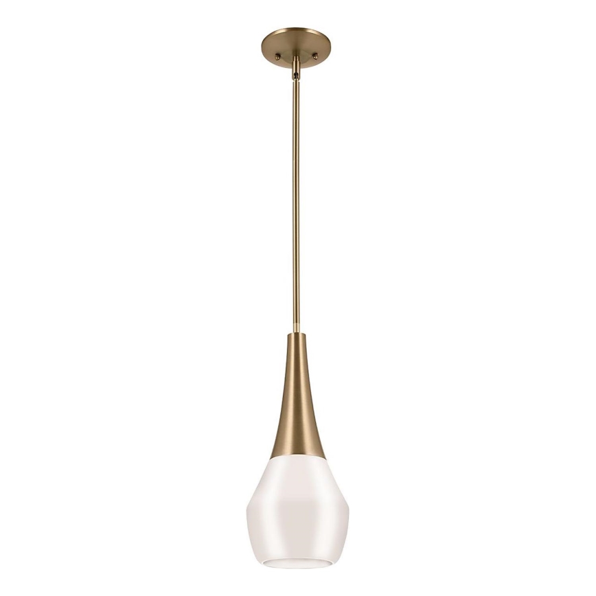 Kichler - Hanglamp met vaste pendel DEELA 1xE27/60W/230V diameter 17,8 cm messing