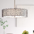 Kichler - Hanglamp met vaste pendel SILVER CORAL 3xE27/100W/230V mat chroom