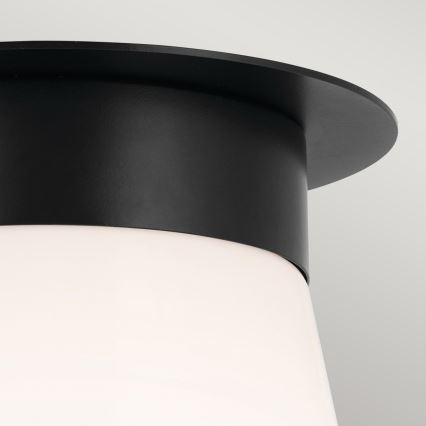 Kichler - Plafondlamp ALBERS 1xE27/40W/230V Ø 21,6 cm zwart