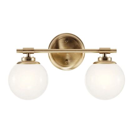 Kichler - LED Badkamer wandlamp BENNO 2xG9/3W/230V IP44 messing