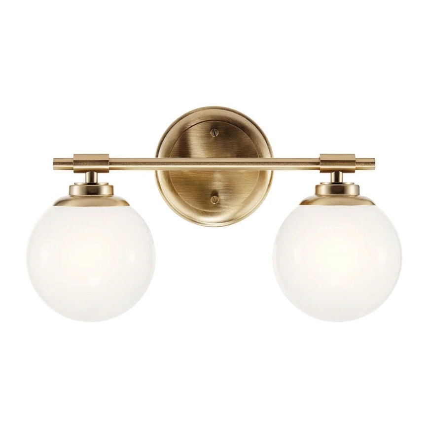 Kichler - LED Badkamer wandlamp BENNO 2xG9/3W/230V IP44 messing