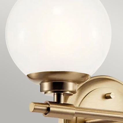 Kichler - LED Badkamer wandlamp BENNO 2xG9/3W/230V IP44 messing