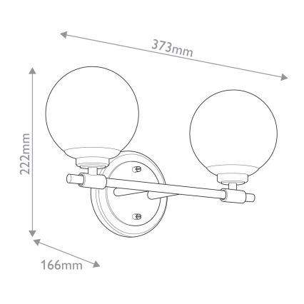 Kichler - LED Badkamer wandlamp BENNO 2xG9/3W/230V IP44 messing