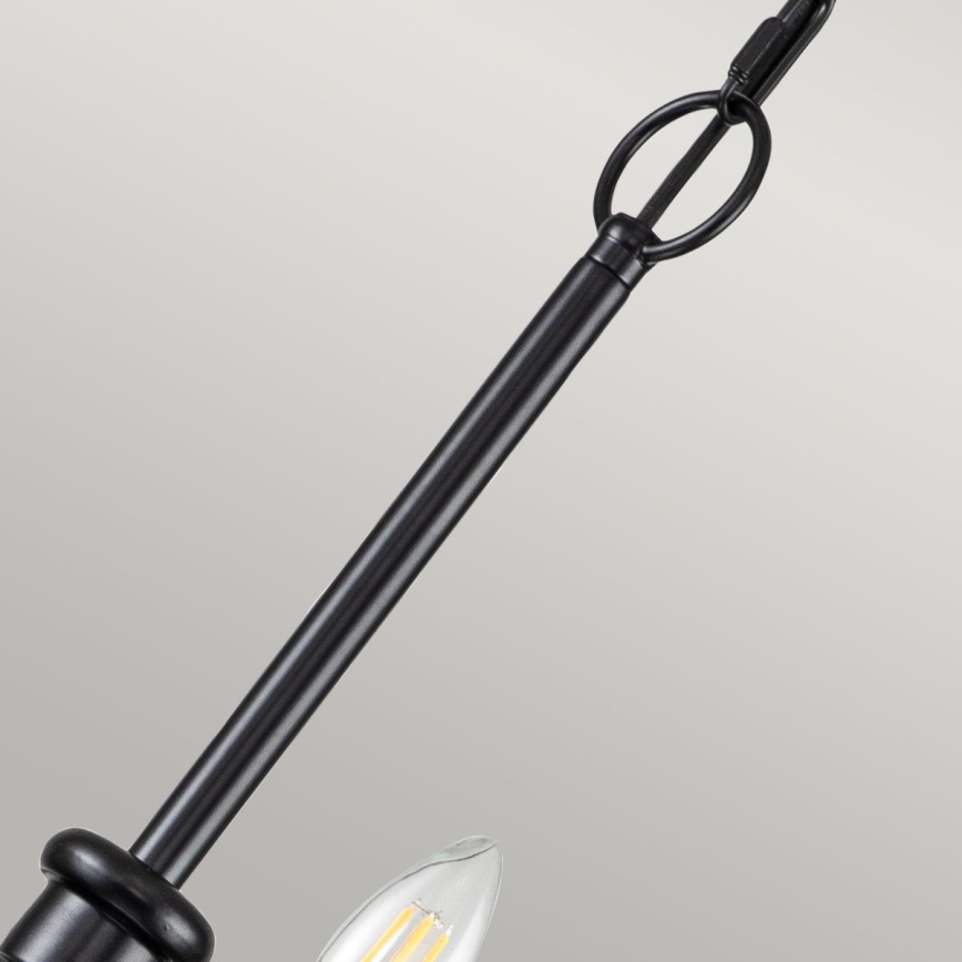 Kichler - Kroonluchter aan ketting CAPITOL HILL 12xE14/40W/230V zwart