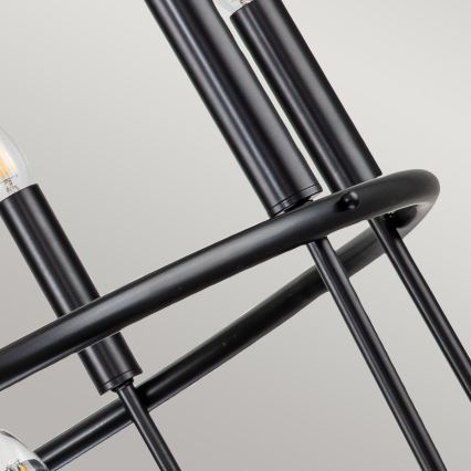 Kichler - Kroonluchter aan ketting CAPITOL HILL 12xE14/40W/230V zwart