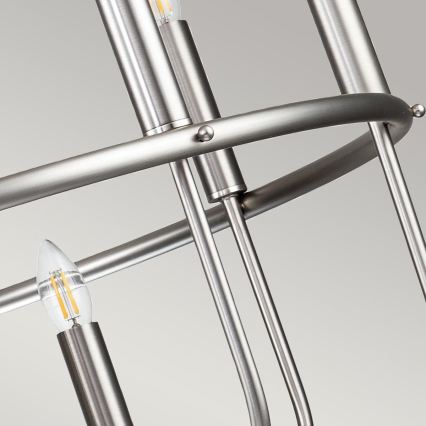 Kichler - Kroonluchter aan ketting CAPITOL HILL 12xE14/40W/230V mat chroom