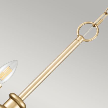 Kichler - Kroonluchter met ketting. CAPITOL HILL 12xE14/40W/230V goudkleurig