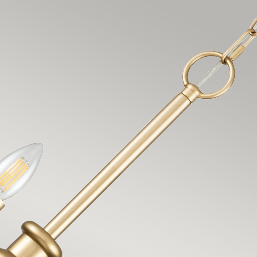 Kichler - Kroonluchter met ketting. CAPITOL HILL 12xE14/40W/230V goudkleurig