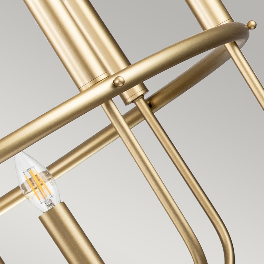 Kichler - Kroonluchter met ketting. CAPITOL HILL 12xE14/40W/230V goudkleurig