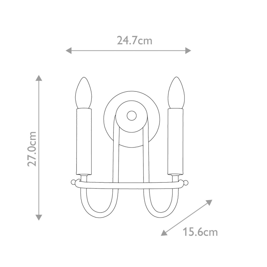 Kichler - Wandlamp CAPITOL HILL 2xE14/40W/230V goud