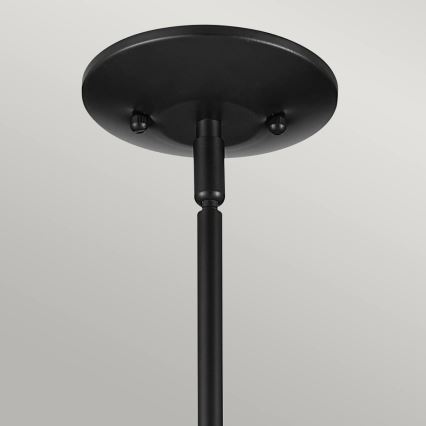 Kichler - Plafondlamp met stang DEELA 1xE27/60W/230V Ø 17,8 cm zwart