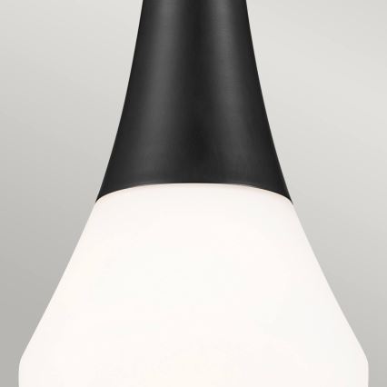 Kichler - Plafondlamp met stang DEELA 1xE27/60W/230V Ø 17,8 cm zwart
