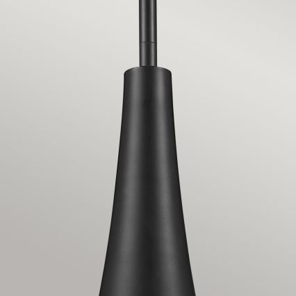 Kichler - Plafondlamp met stang DEELA 1xE27/60W/230V Ø 17,8 cm zwart